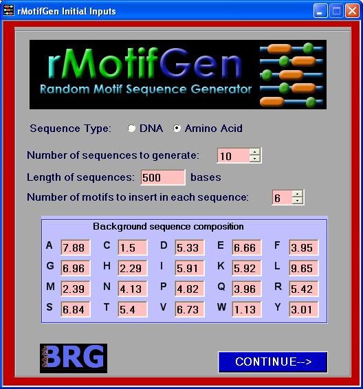 rMotifGen random motif generator for DNA and protein sequences BMC
