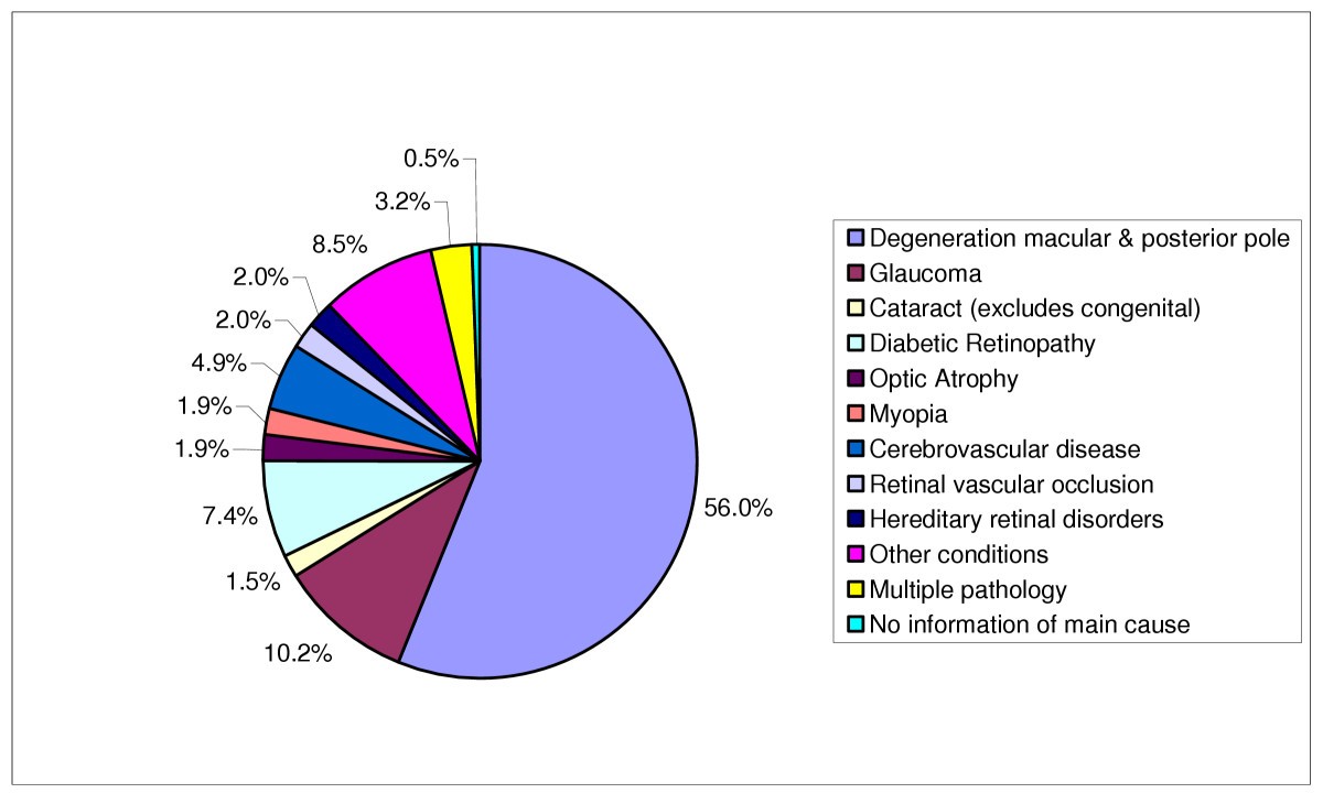 Leading causes of certification for blindness and partial sight in