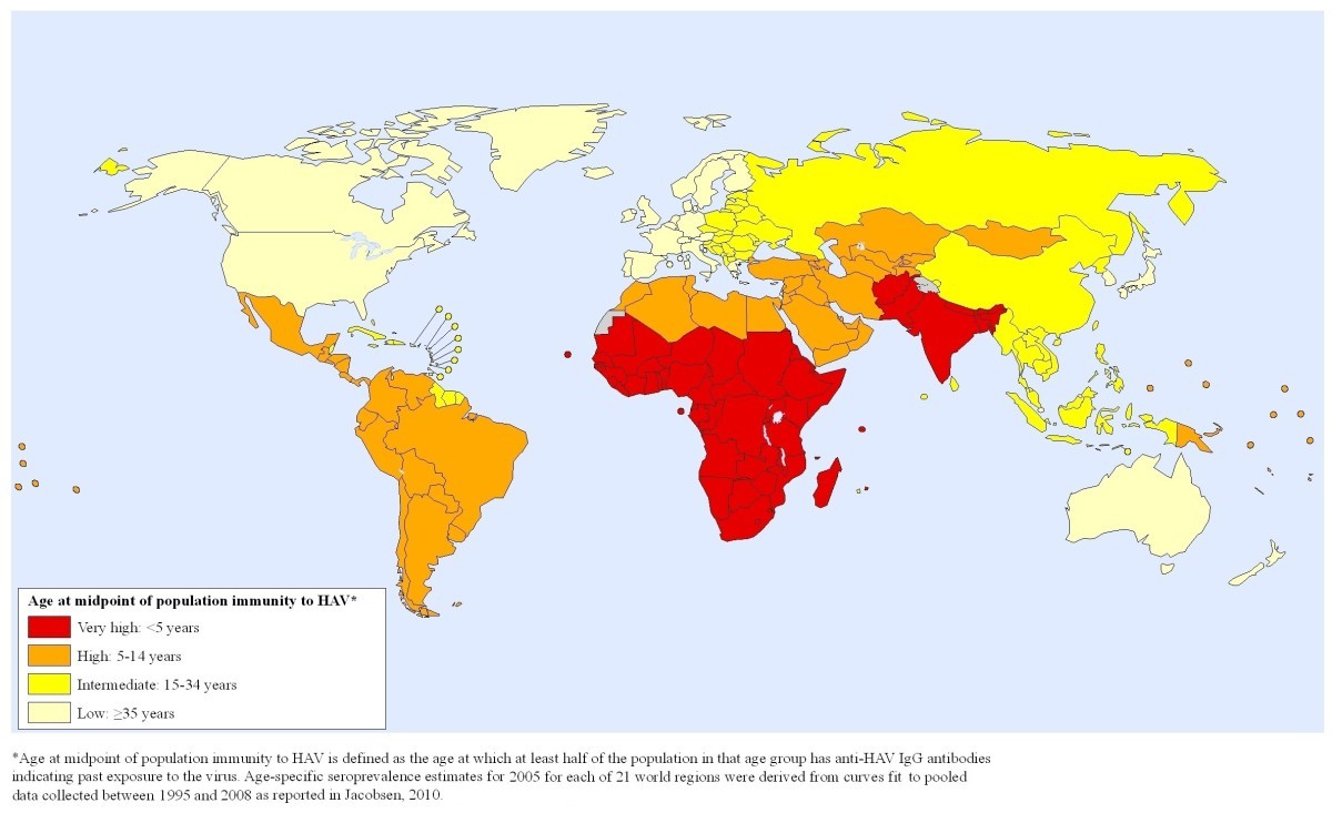 Challenges to mapping the health risk of hepatitis A virus infection ...