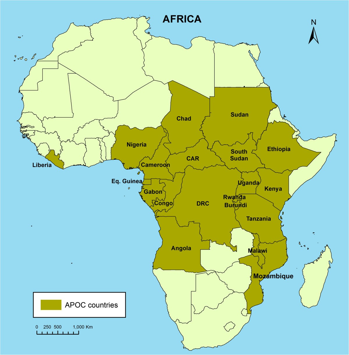 The geographic distribution of onchocerciasis in the 20 participating ...