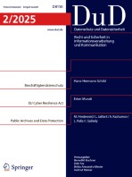 Datenschutz und Datensicherheit - DuD 2/2025