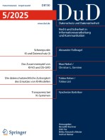 Datenschutz und Datensicherheit - DuD 5/2025