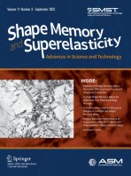 Shape Memory and Superelasticity 3/2025