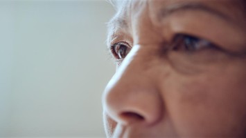 Augen und Nase einer Frau