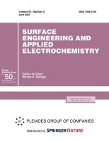 Surface Engineering and Applied Electrochemistry 3/2025