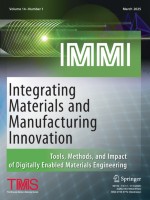 Integrating Materials and Manufacturing Innovation 1/2025