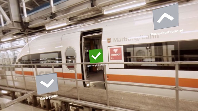Die Virtual-Reality-Brille der Bahn erklärt Technik und Konstruktion eines ICE.