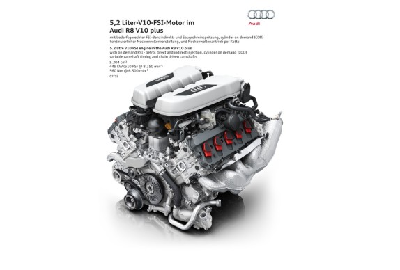 5,2-l-V10-FSi-Motor im Audi R8 V10 plus