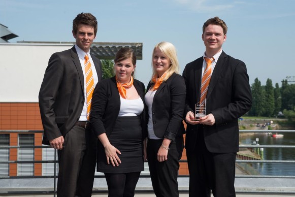 Das zweite Team der Ostfriesischen Volksbank erreichte beim Bankfachklasse-Award 2013 den sechsten Platz.