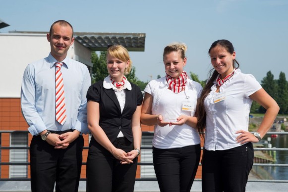 Das Team der Sparkasse Vogtland erreichte beim Bankfachklasse-Award 2013 den fünften Platz.