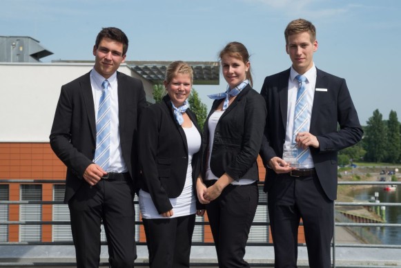 Ein Team der Ostfriesischen Volksbank erreichte den vierten Platz beim Bankfachklasse-Award 2013.