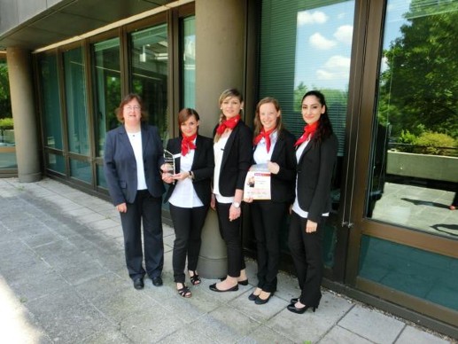 3. Platz beim Bankfachklasse-Award 2014: das Team der Kreissparkasse Groß-Gerau