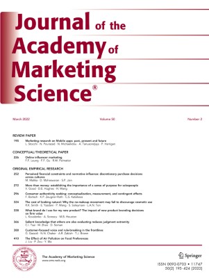 Journal of the Academy of Marketing Science 2/2022