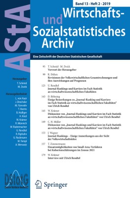 AStA Wirtschafts- und Sozialstatistisches Archiv 2/2019