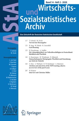 AStA Wirtschafts- und Sozialstatistisches Archiv 2/2020