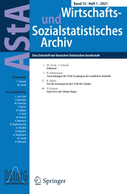 AStA Wirtschafts- und Sozialstatistisches Archiv 1/2021