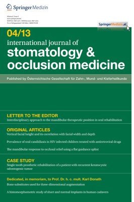 international journal of stomatology & occlusion medicine 4/2013
