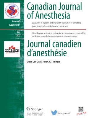 Canadian Journal of Anesthesia/Journal canadien d'anesthésie 1/2022