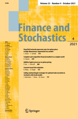 Finance and Stochastics 4/2021