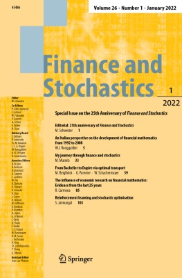 Finance and Stochastics 1/2022