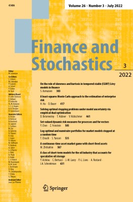 Finance and Stochastics 3/2022