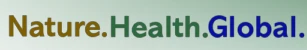 logo with text reading nature health global