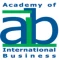 Black and white logo of Academy of International Business