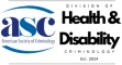 Logo for the American Society of Criminology Division of Health & Disability Criminology