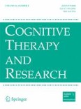 Cognitive Therapy and Research 4/2008