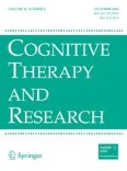 Cognitive Therapy and Research 5/2008