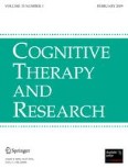 Cognitive Therapy and Research 1/2009