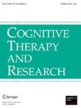 Cognitive Therapy and Research 1/2011