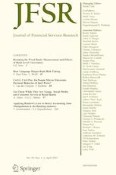 Journal of Financial Services Research 1-2/2021