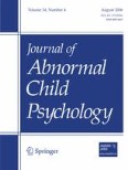 Research on Child and Adolescent Psychopathology 4/2006