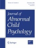 Journal of Abnormal Child Psychology 6/2006
