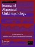 Research on Child and Adolescent Psychopathology 3/2013