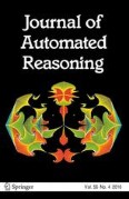 Journal of Automated Reasoning 4/2016