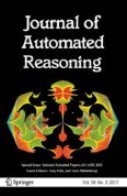 Journal of Automated Reasoning 3/2017