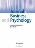 Journal of Business and Psychology 1/2016