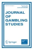 Journal of Gambling Studies 4/2009