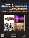 Journal of Materials Engineering and Performance 7/2019