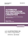 Automatic Documentation and Mathematical Linguistics 3/2010