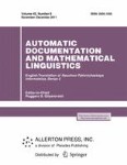 Automatic Documentation and Mathematical Linguistics 6/2011