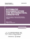 Automatic Documentation and Mathematical Linguistics 6/2012