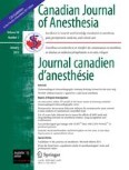 Canadian Journal of Anesthesia/Journal canadien d'anesthésie 1/2011