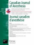 Canadian Journal of Anesthesia/Journal canadien d'anesthésie 10/2012