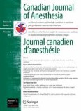 Canadian Journal of Anesthesia/Journal canadien d'anesthésie 11/2012