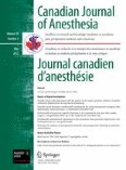 Canadian Journal of Anesthesia/Journal canadien d'anesthésie 5/2012