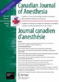 Canadian Journal of Anesthesia/Journal canadien d'anesthésie 2/2013