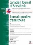 Canadian Journal of Anesthesia/Journal canadien d'anesthésie 3/2016